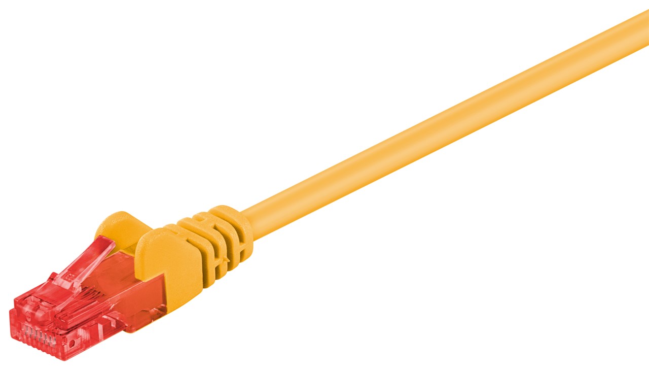 Goobay CAT 6, U/UTP - Patch cord - Yellow