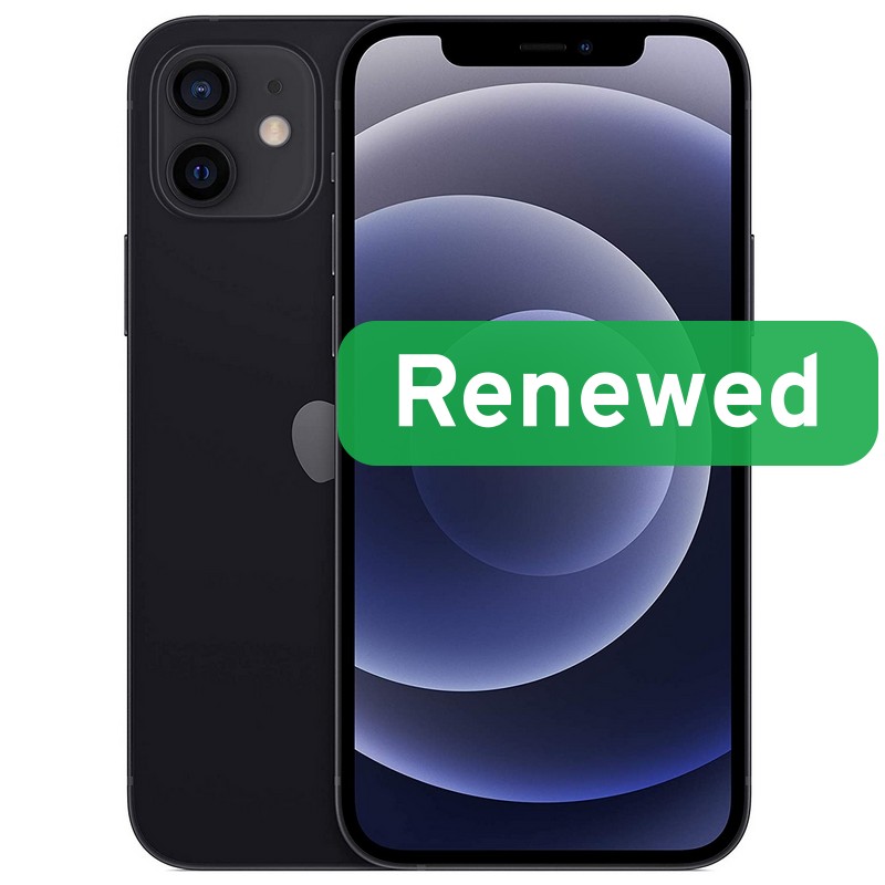 Apple Renewed Grade C - Apple iPhone 12 - Black - 6.1 " - Super Retina XDR - A14 Bionic - 4 GB - 64 GB - iOS - N