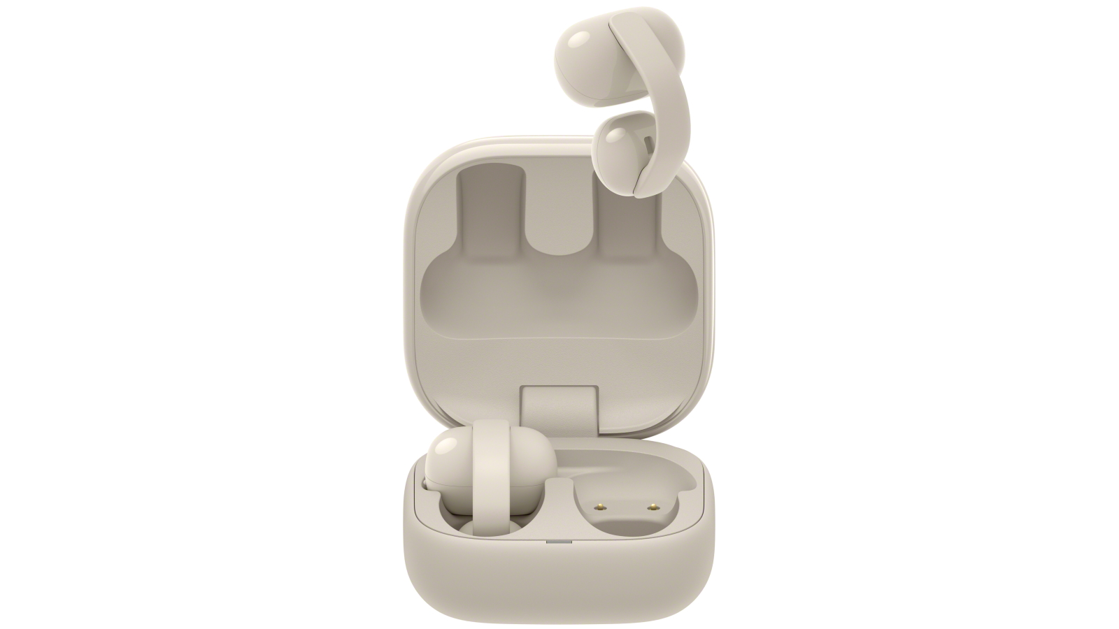 Sony - Earbuds - LinkBuds WF-LC900 Clip - Bluetooth - Open-Ear - Greige