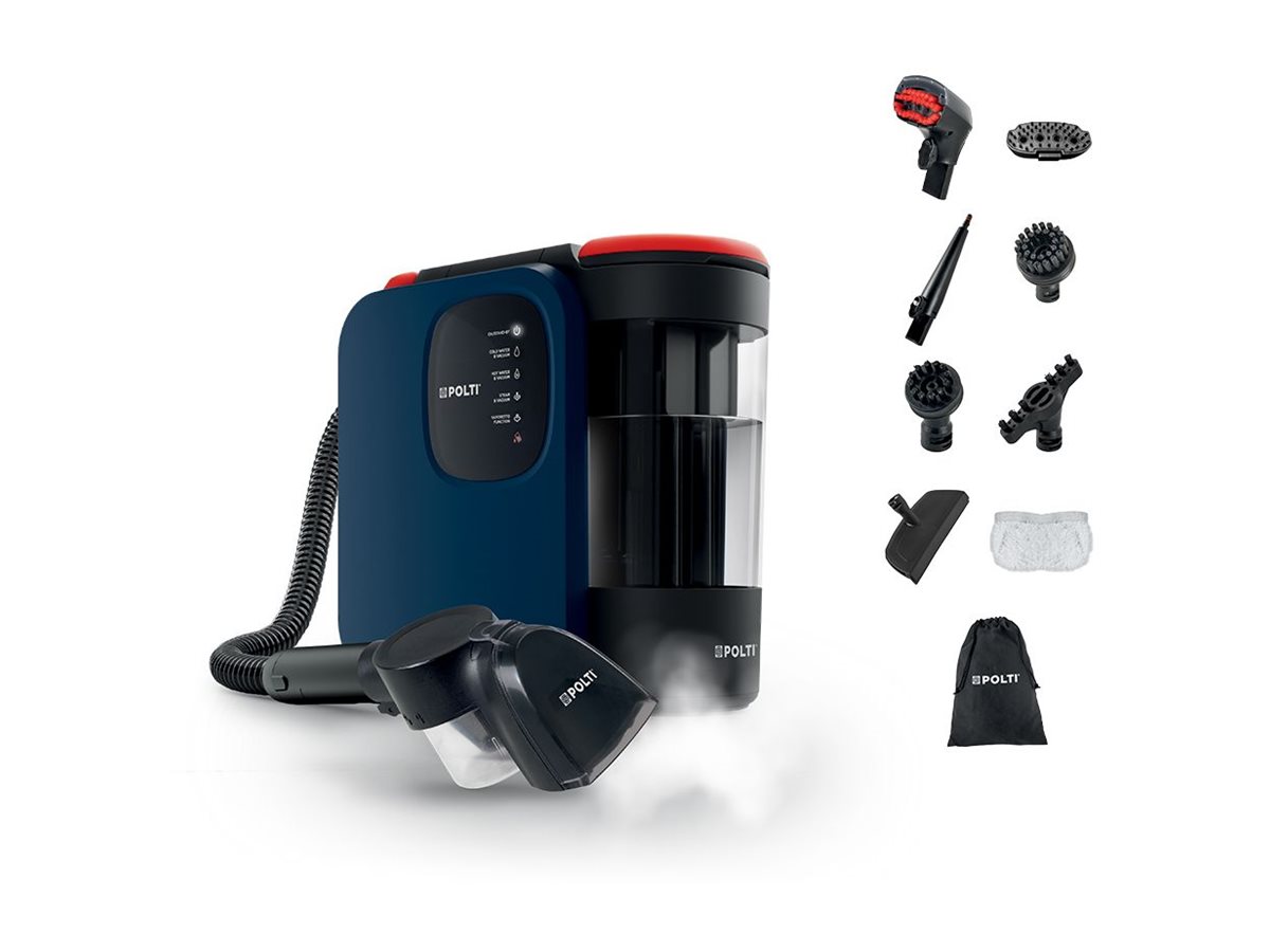 Polti Steam cleaner - StainOver Pet SC40 - Power 2000 W - Water tank capacity 1.6 L - Blue/Black