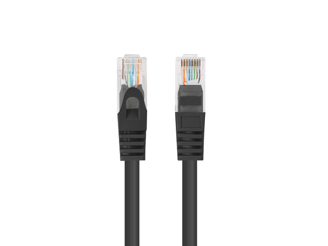 Lanberg Patchcord CAT.6 UTP 0.25M fluke passed 10-pack, Black - PCU6-20CC-0025-BK