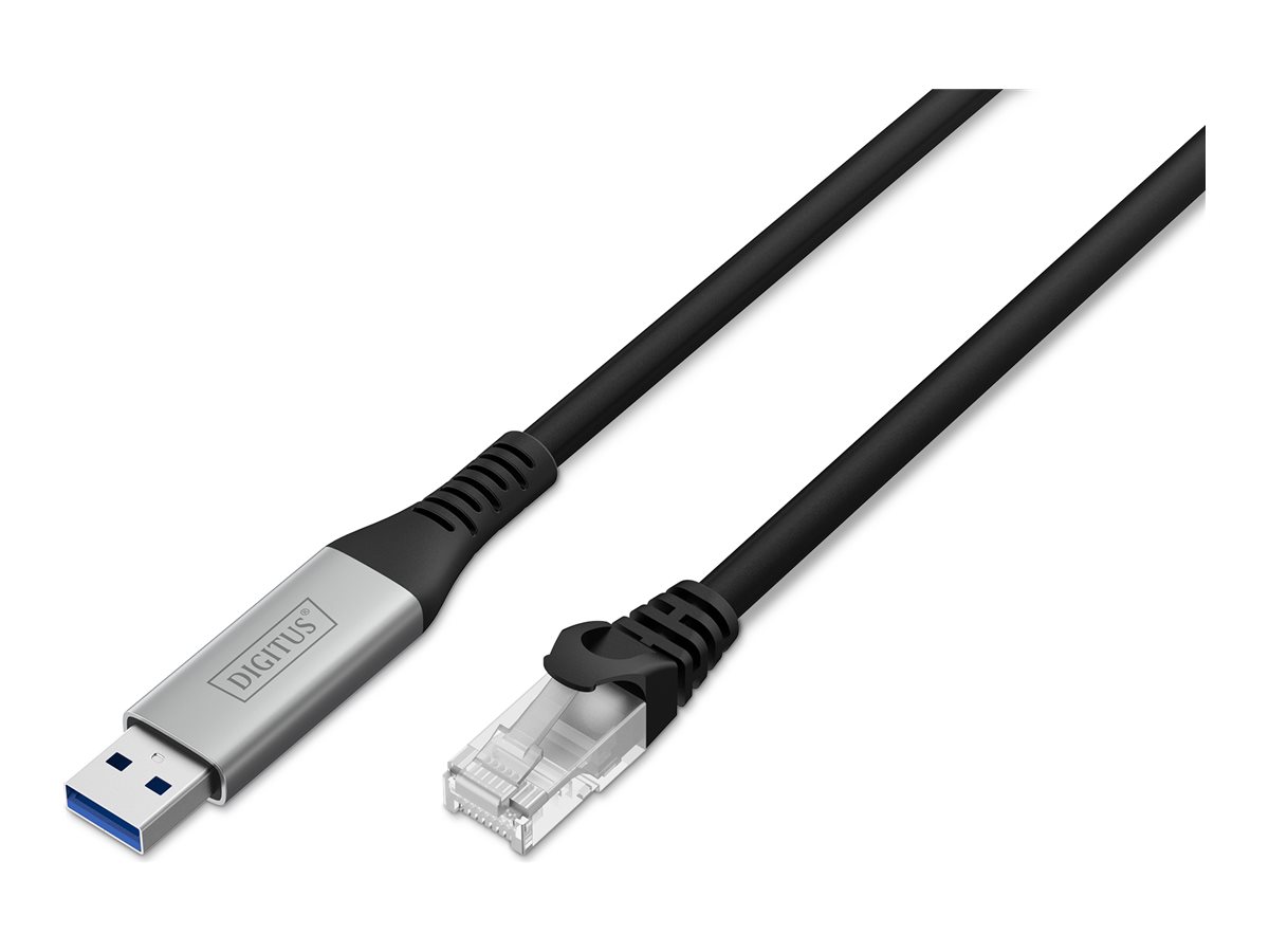 Digitus - USB-A - RJ45 Ethernet cable, 1Gbit/s, 3m - AK-300600-030-S - USB-A to RJ45