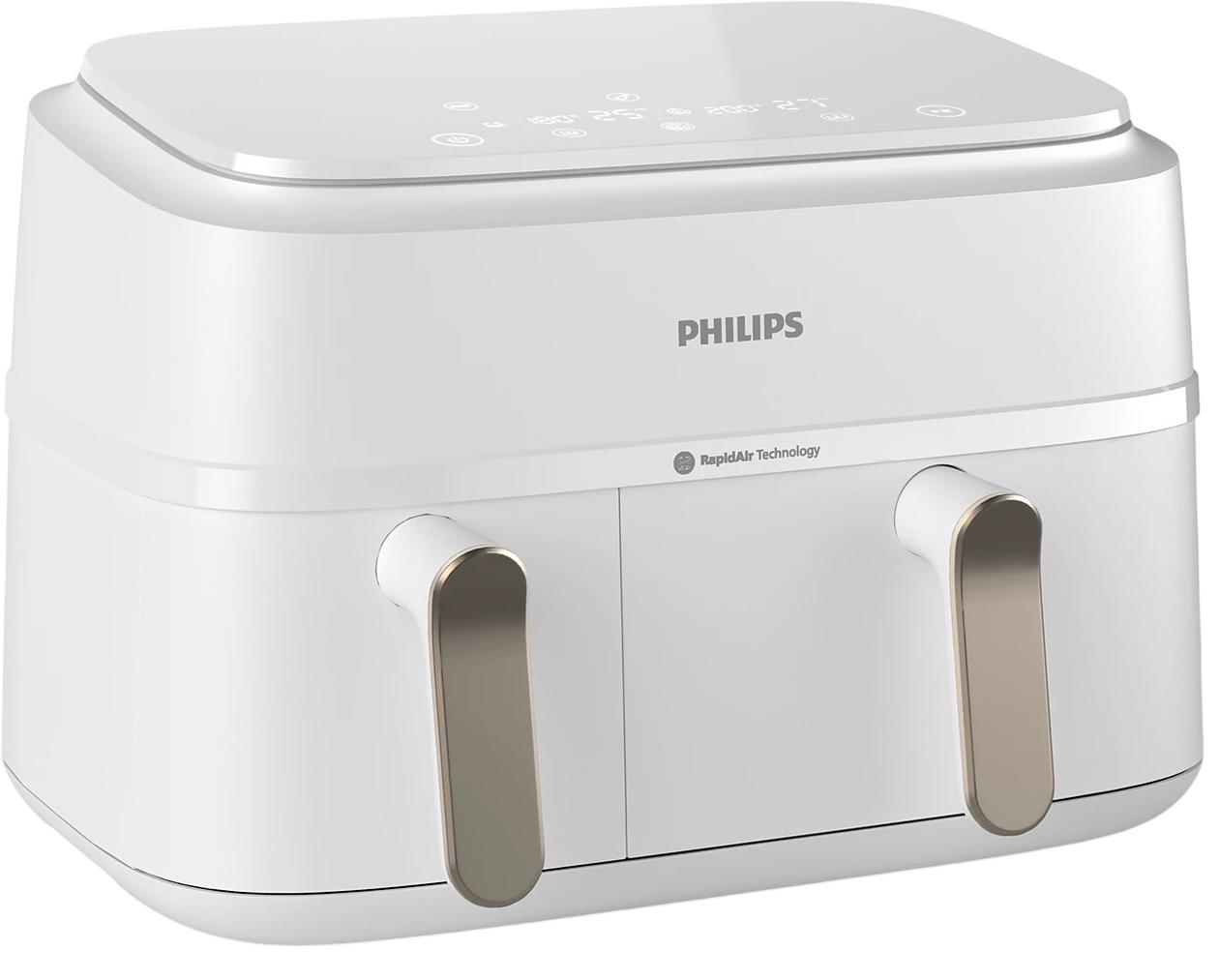 Philips Double basket Airfryer - NA353/10 3000 series - Power 2750 W - Capacity 9 L - Rapid Air Plus - White