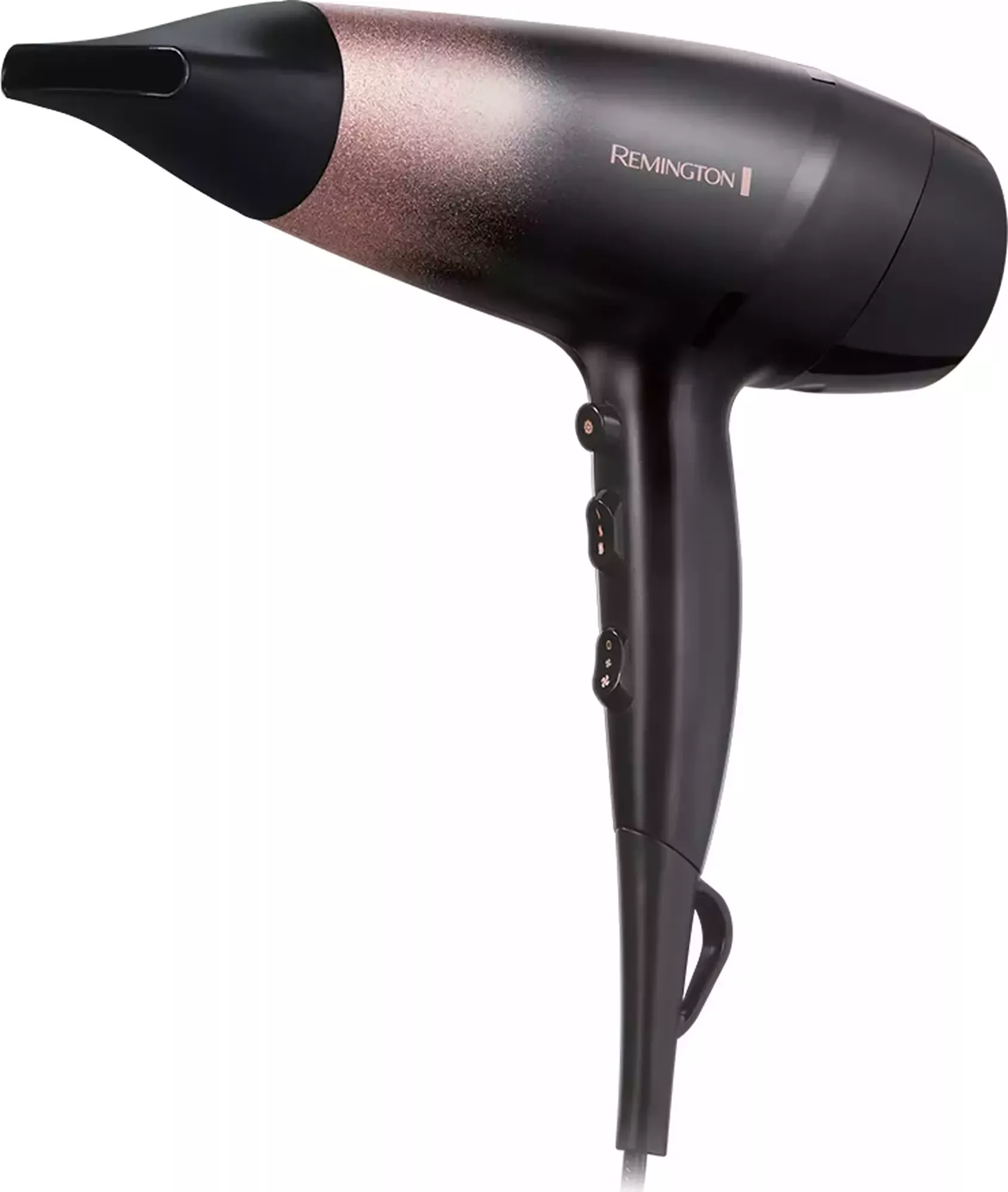 Remington Hair Dryer - D5305 Rose Shimmer - 2200 W - Number of temperature settings 3 - Ionic function - Diffuser nozzle - Black/Rose