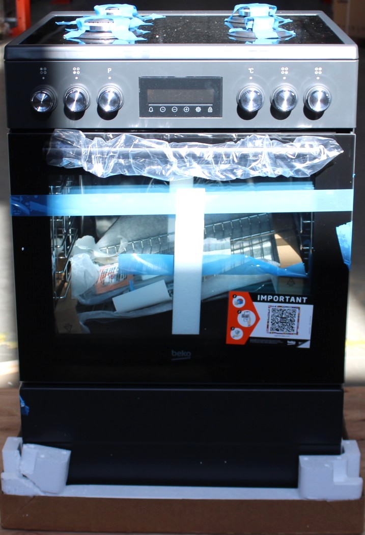 SALE OUT. Beko FBM62330GADSN Cooker, Gas, A, Width 60 cm, Grey - BEKO Cooker - FBM62330GADSN - Hob type Gas - Oven type Electric - Grey - Width 60 cm - Depth 60 cm - Grilling - LED - Energy efficiency class A - DAMAGED PACKAGING - 72 L