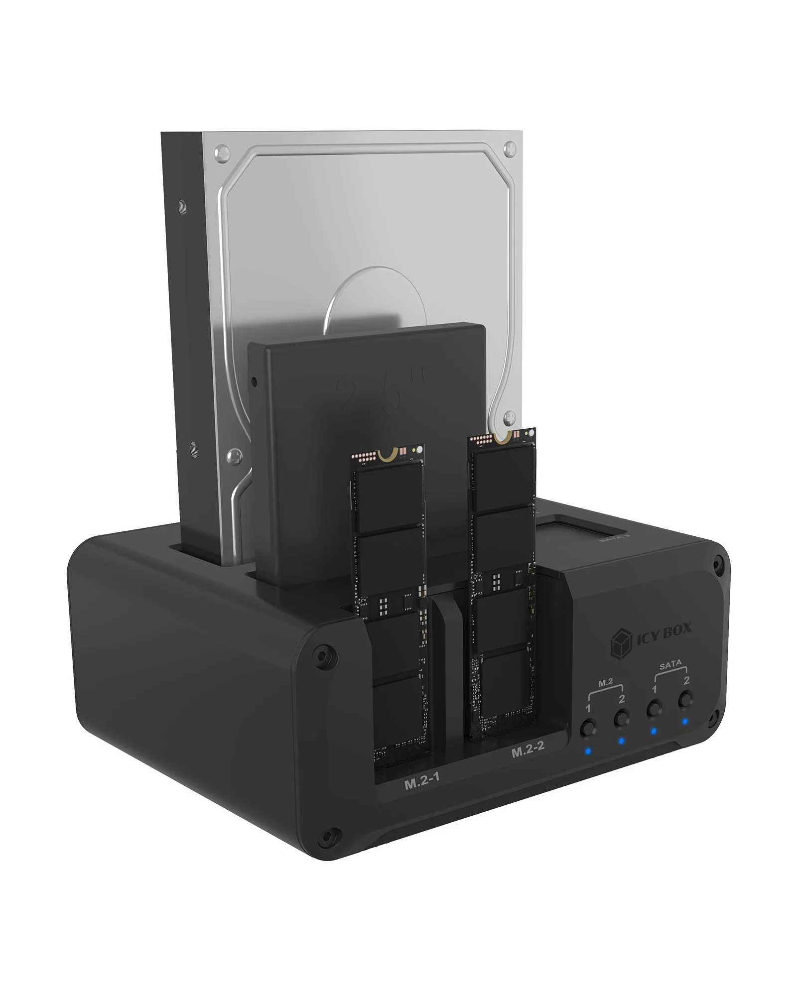 Raidsonic 4-bay Enclosure for 2x M.2 NVMe and 2x 2.5"/3.5" HDD/SSD - IB-2925MS-CU31