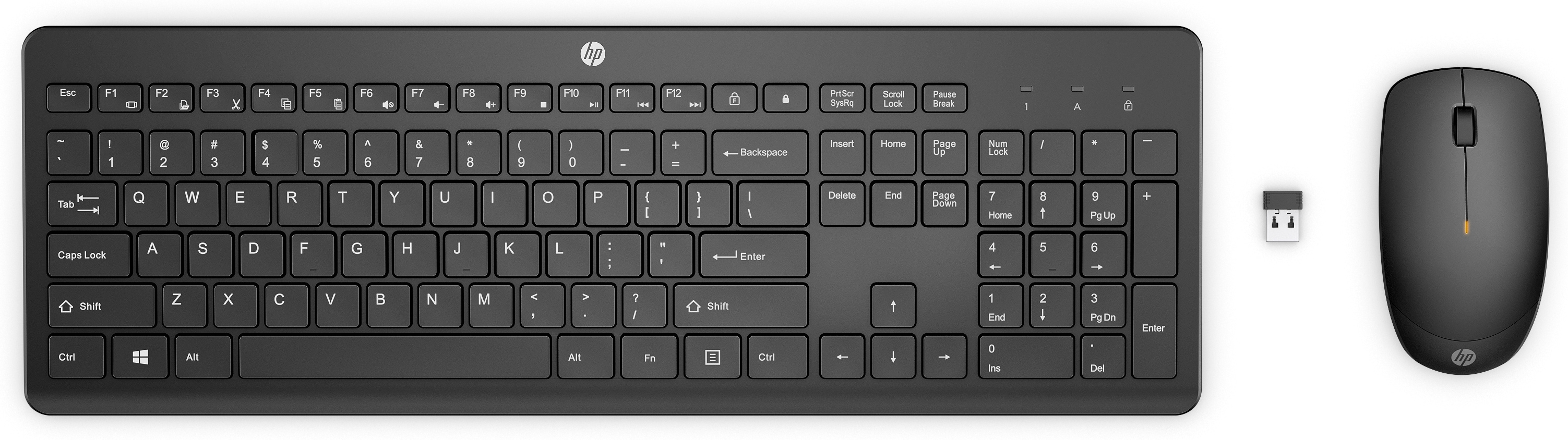 HP 235 Wireless Mouse Keyboard Combo - Black - US/RUS