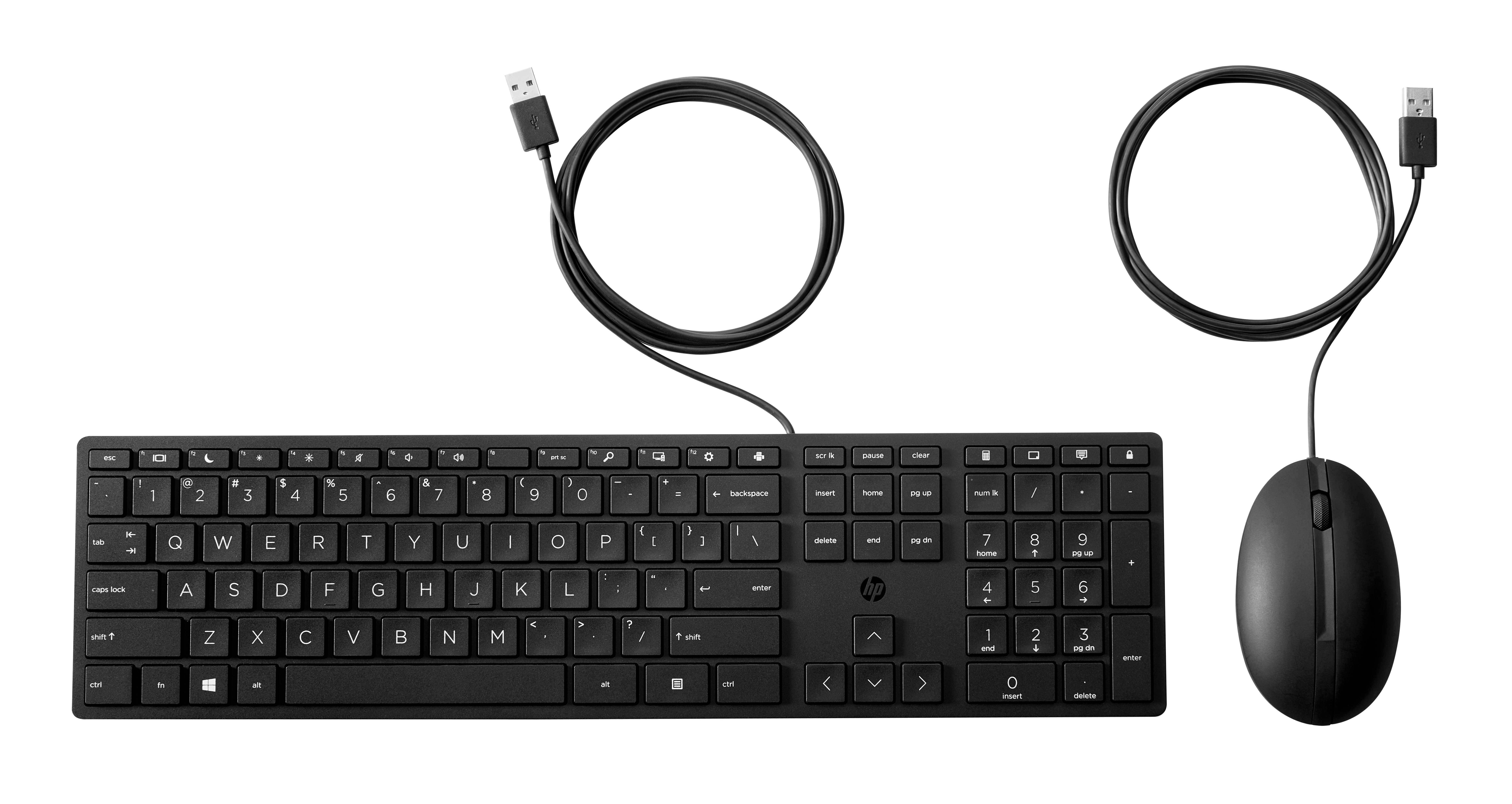 HP 320MK USB Wired Mouse Keyboard Combo, spill resistant – Black - EST