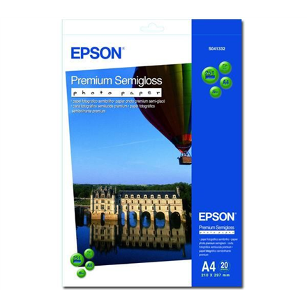 Premium Semigloss Photo Paper, DIN A4, 251g/mÂ², 20 Sheets - A4