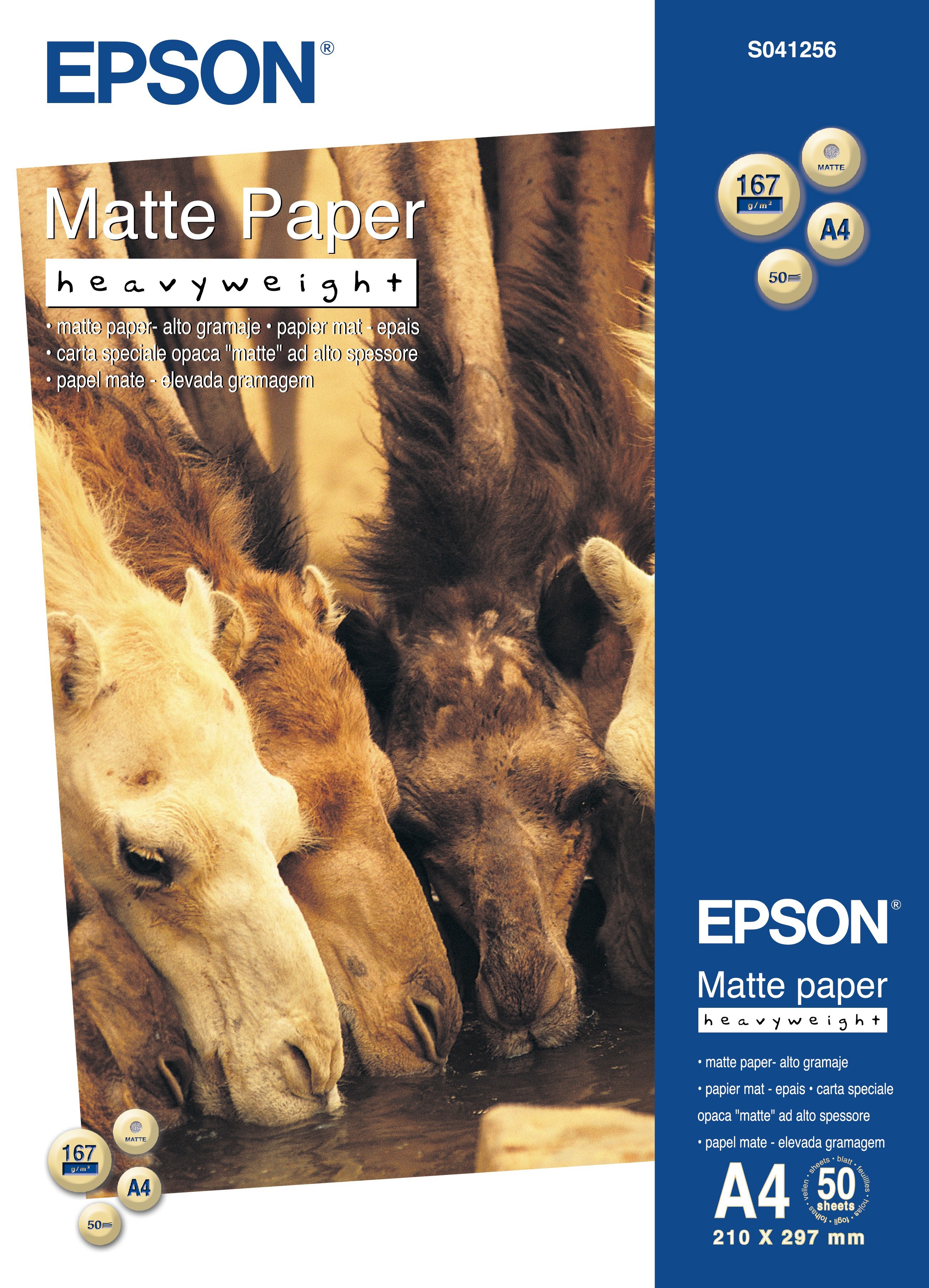 Matte Paper Heavy Weight, DIN A4, 167g/mÂ², 50 Sheets