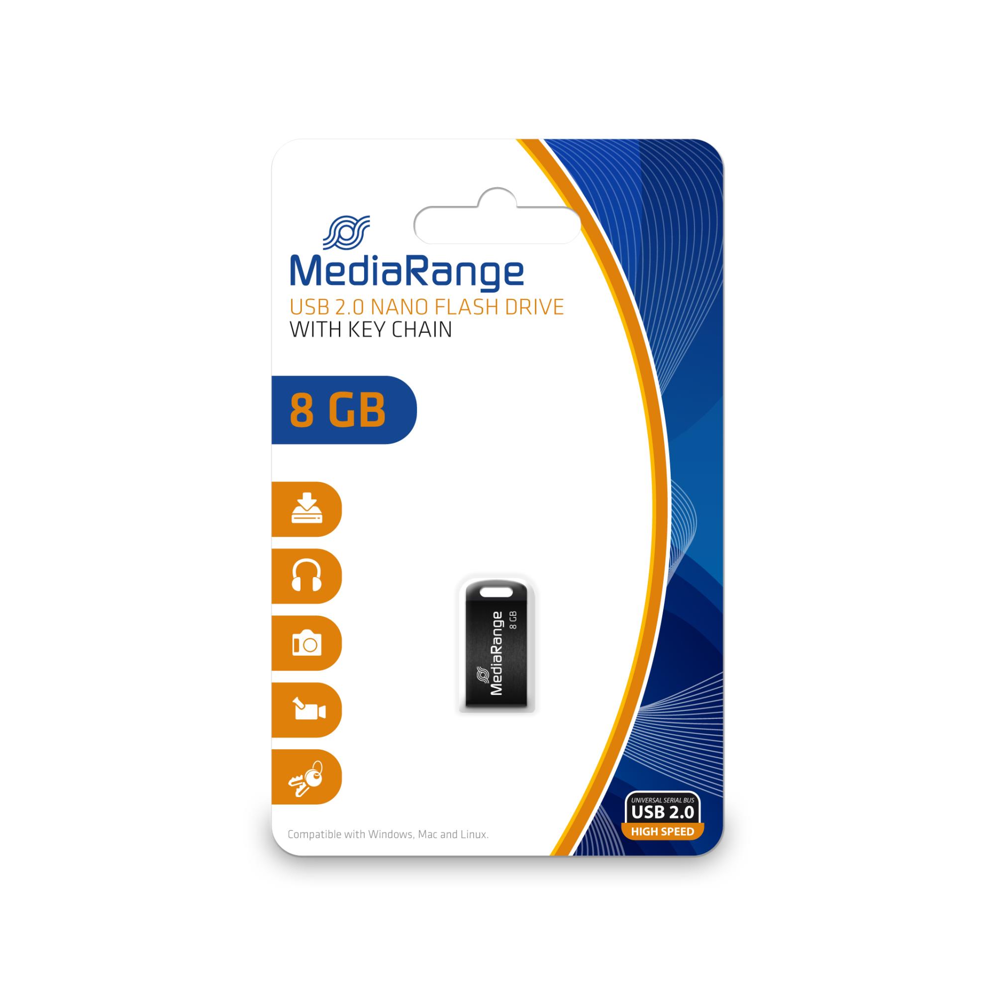 MEMORY DRIVE FLASH USB2 8GB/MR920 MEDIARANGE