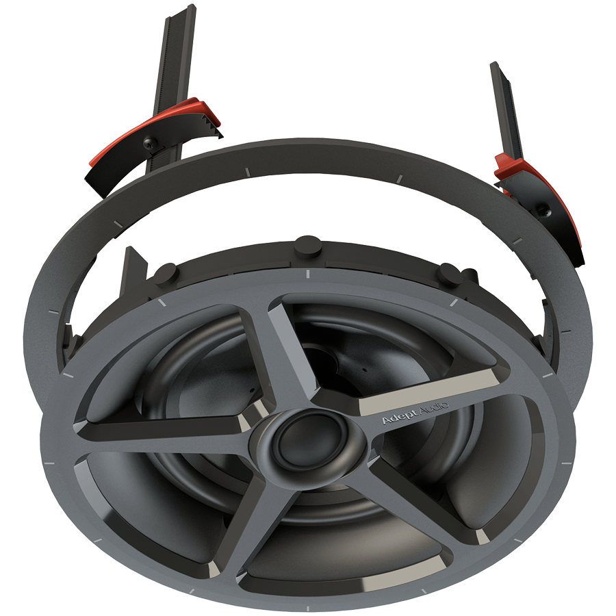 Origin Acoustics IC62 In-Ceiling 2-Way Speaker - White, Polypropylene Woofer, 1" Pivoting Silk Tweeter, 85W(Pair)