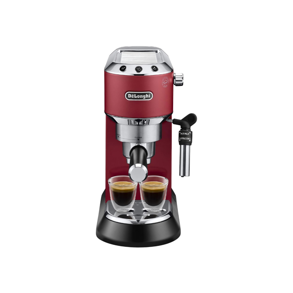 Delonghi - Espresso Coffee Maker - Dedica Style EC 685.R - Pump pressure 15 bar - Built-in milk frother - Semi-automatic - 1300 W - Red