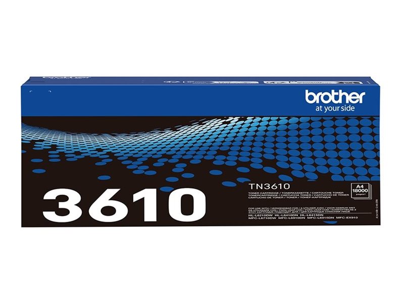 Brother TN-3610 Genuine Toner Cartridge, Black - Brother TN3610 - Toner cartridge - Black