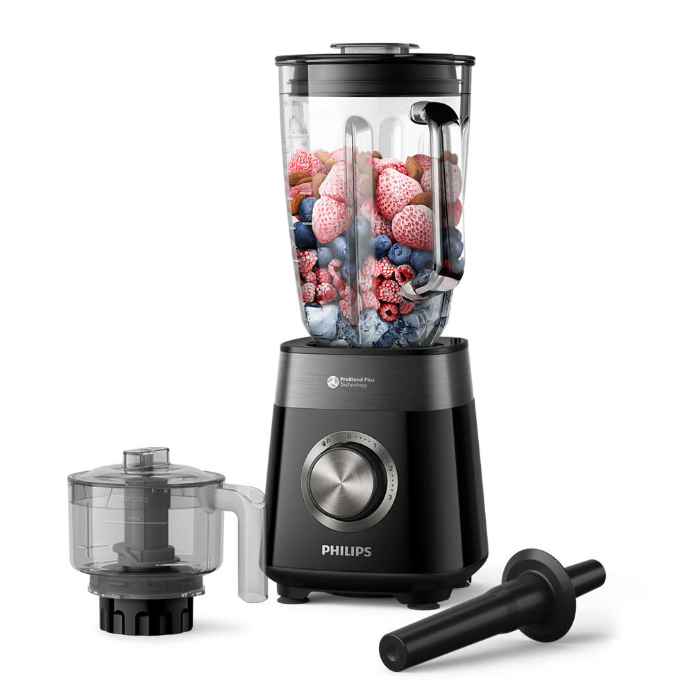 Philips Blender - HR3032/00 - Tabletop - 1200 W - Jar material Glass - Jar capacity 2 L - Ice crushing - Stainless steel