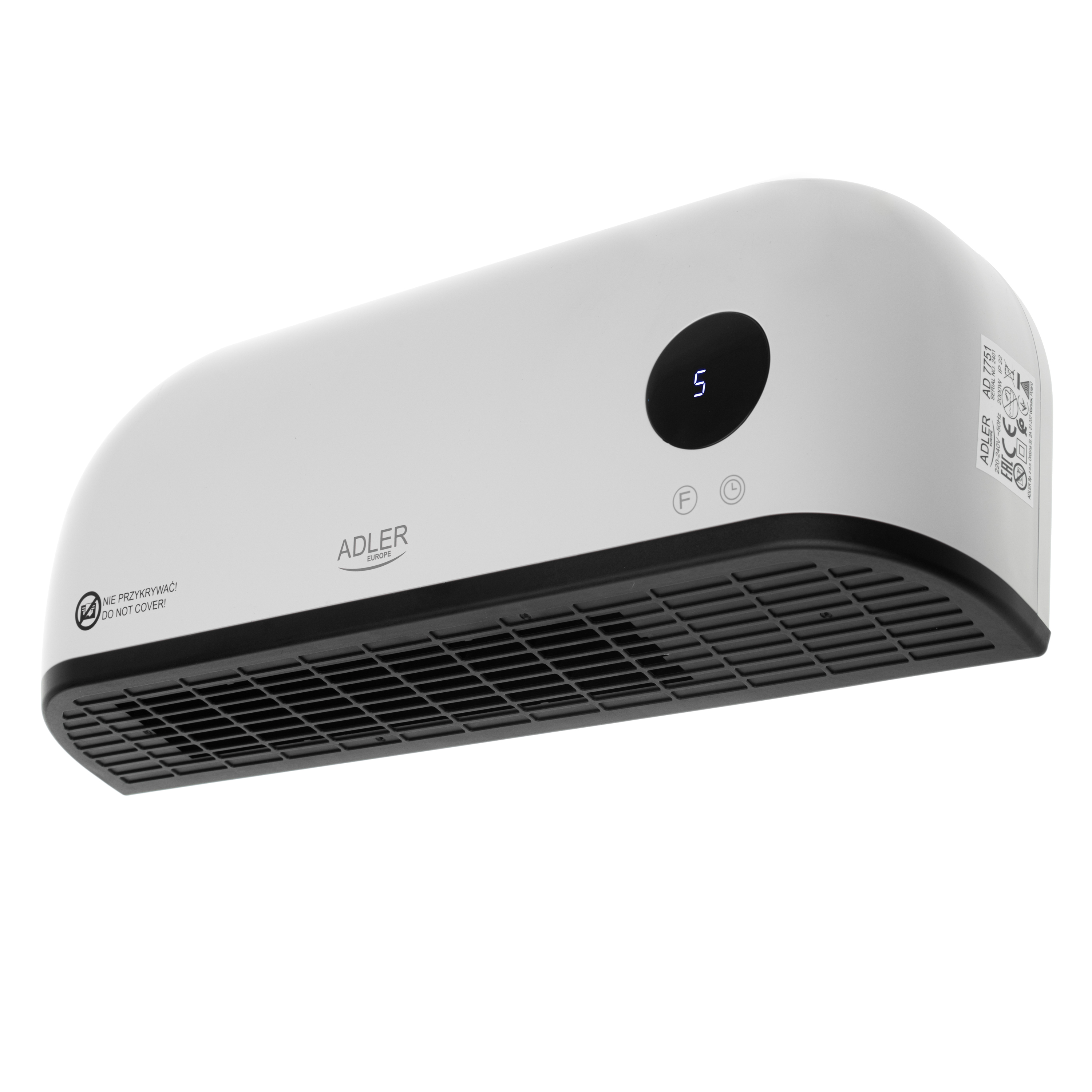 Adler LED Air Curtain Heater - AD 7751 - Air curtain - 2000 W - White