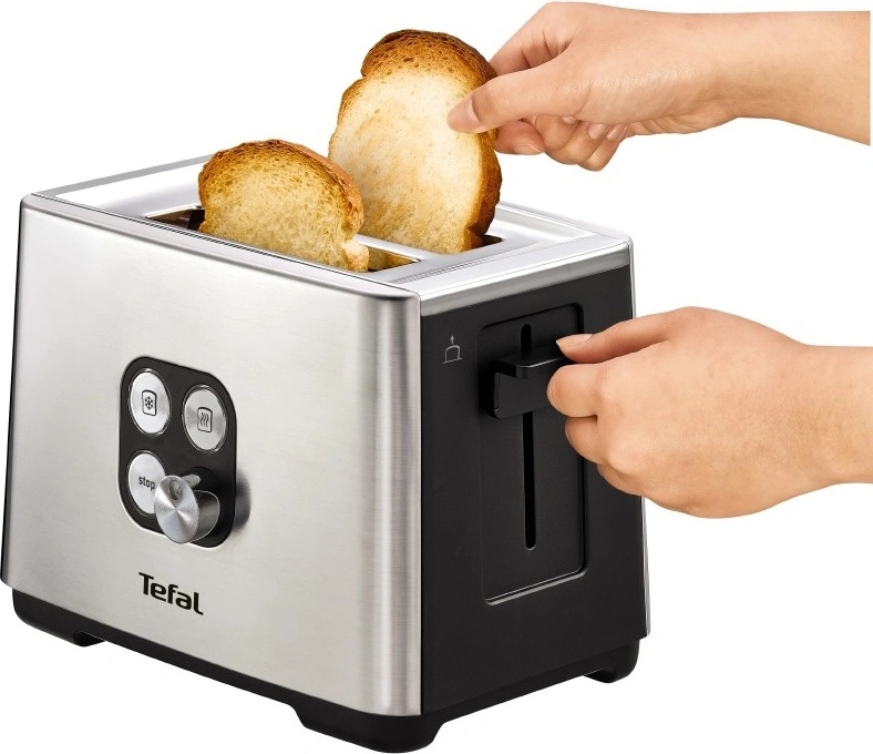 TEFAL - Toaster - Equinox TT420D30 - Power 900 W - Number of slots 2 - Housing material Stainless Steel - Stainless steel/Black