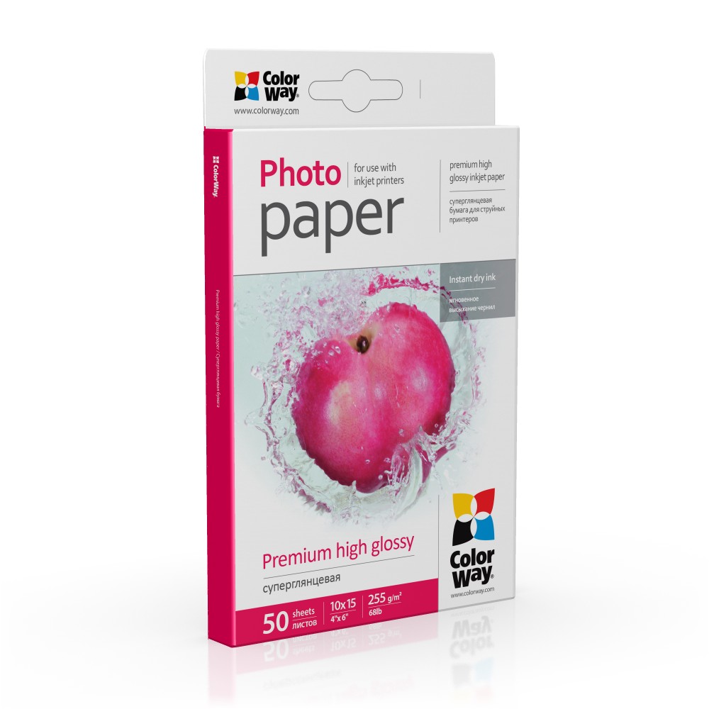 ColorWay Photo Paper, 50 sheets - Premium High Glossy - 255 g/m² - 10x15