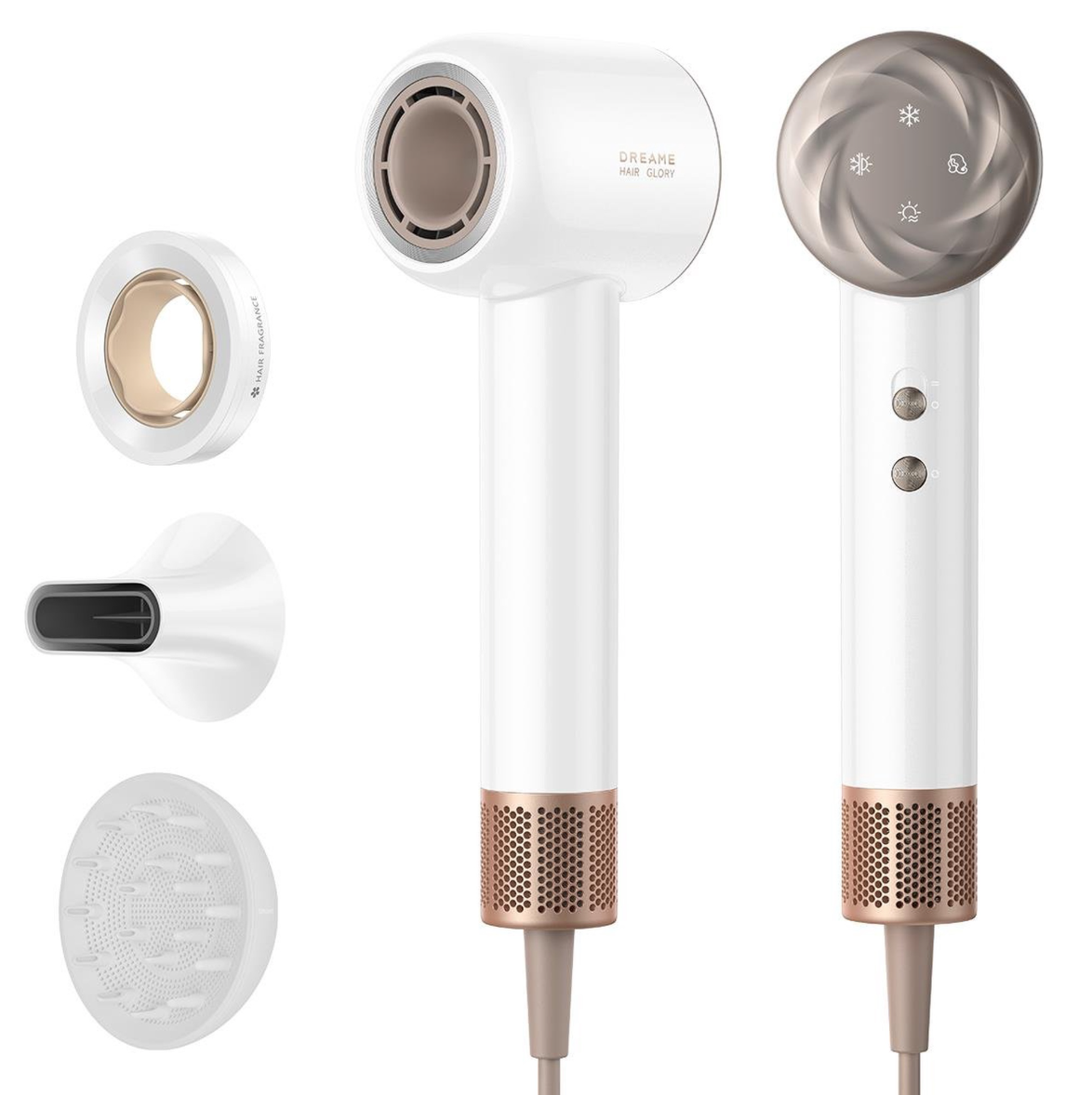 Dreame Hair Dryer - Glory Mix AHD18 - 1600 W - Number of temperature settings 4 - Ionic function - White