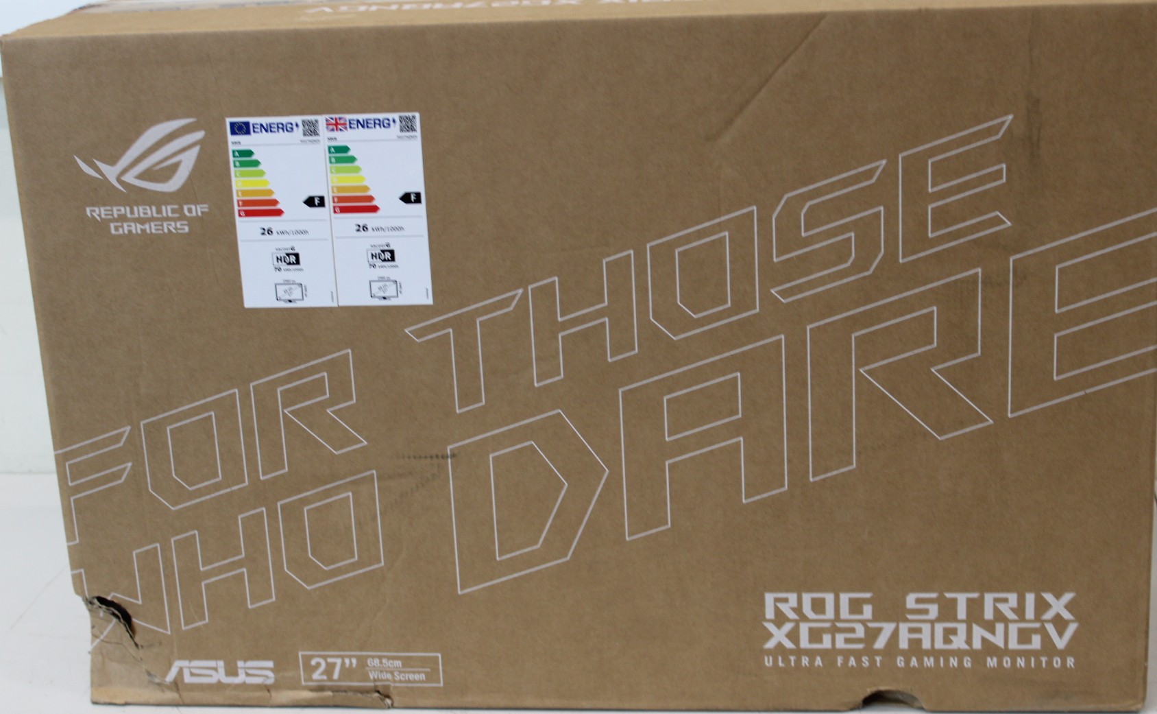 SALE OUT. Asus - ROG Strix Pulsar XG27AQNGV - 27 " - Ultrafast IPS - 16:9 - 360 Hz - 1 ms - 2560 x 1440 pixels - 400 cd/m² - HDMI ports quantity 2 - Warranty 36 month(s) - DAMAGED PACKAGING