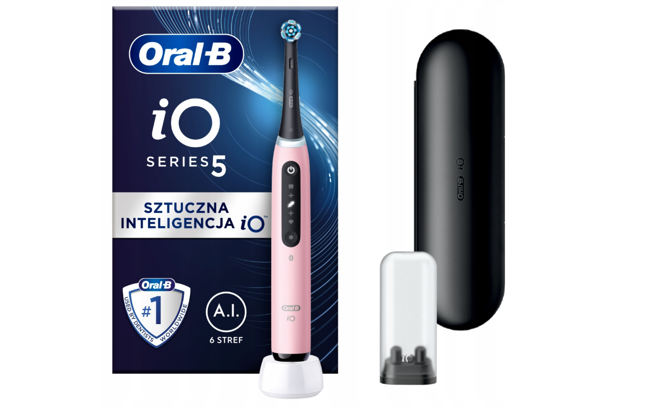 Oral-B Electric Toothbrush - iO5 Series - Rechargeable - For adults - Number of brush heads included 1 - Number of teeth brushing modes 5 - Pink