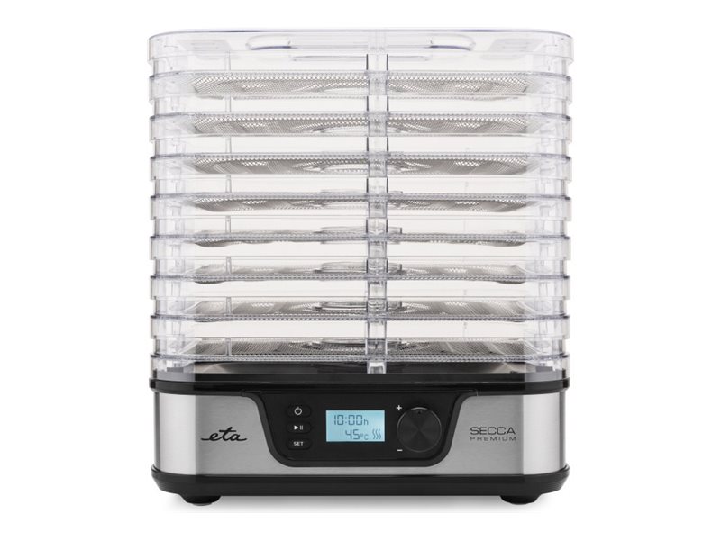 ETA Food dryer - ETA930190000 Secca Premium - Power 380 W - Number of trays 8 - Temperature control - Integrated timer - Silver