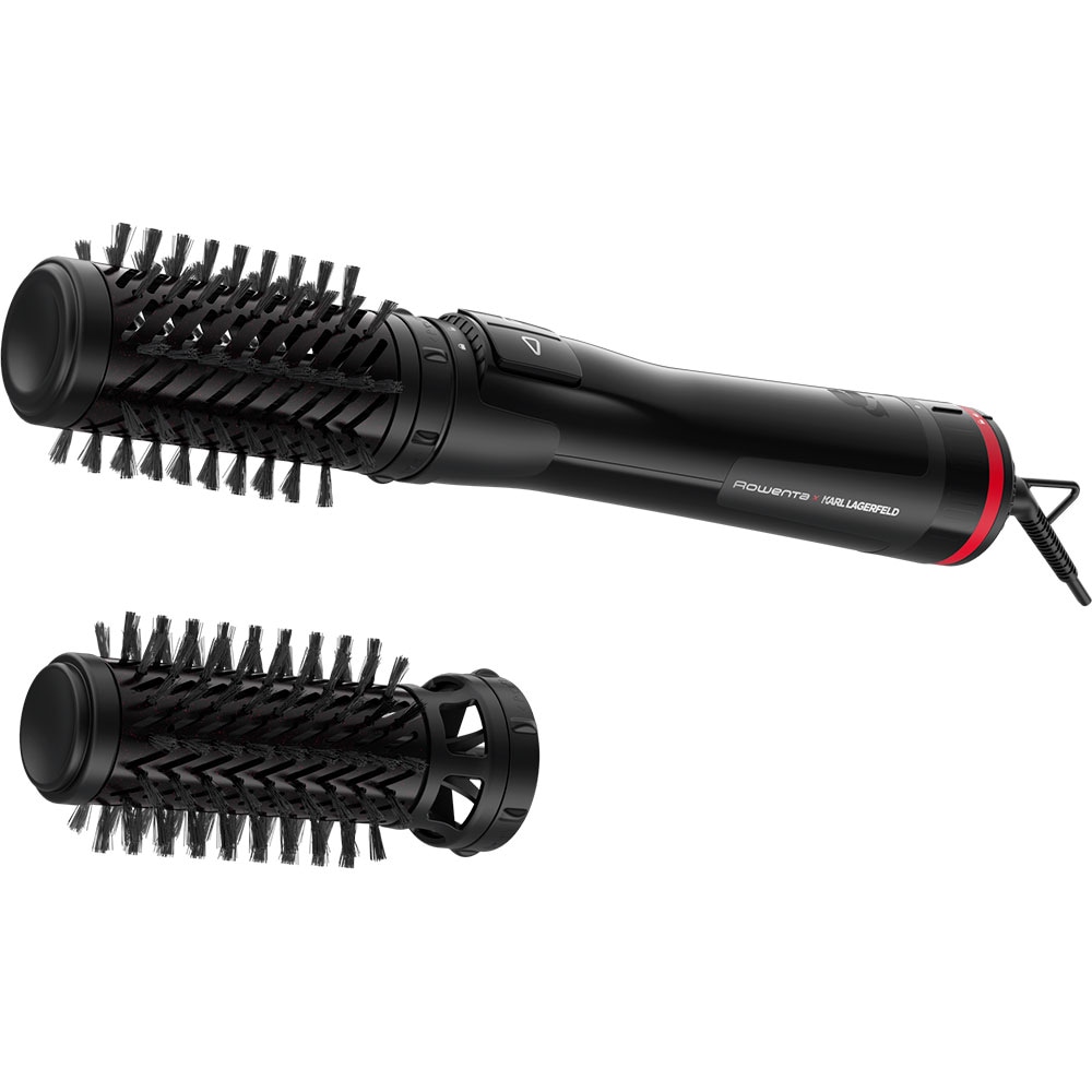 Rowenta Activ Keratin and Shine Hair Brush - x Karl Lagerfeld CF952LF0 - Ion conditioning - Number of heating levels 2 - 1000 W - Black