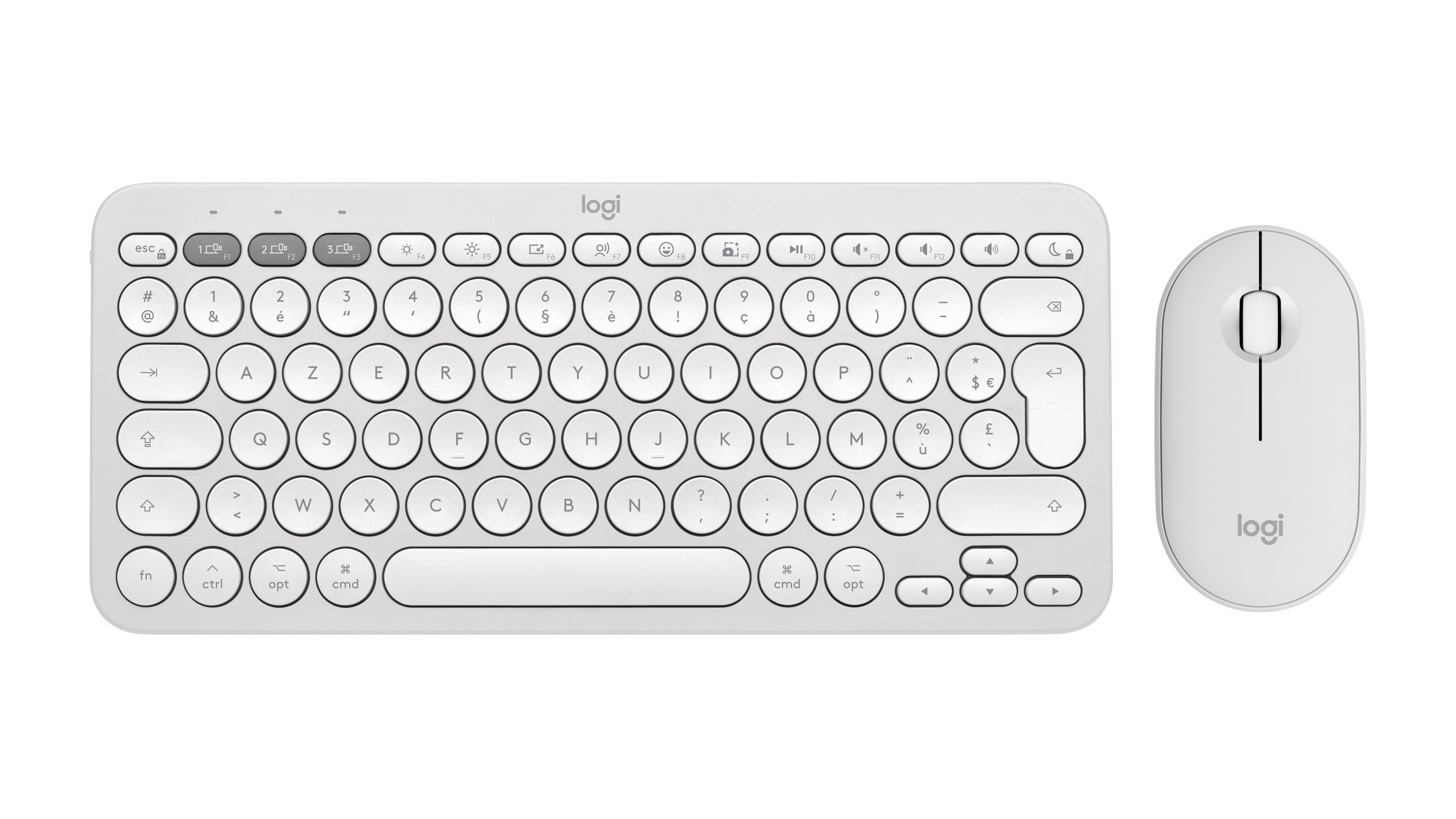 KEYBOARD +MOUSE COMBO PEBBLE 2/WHITE 920-012240 LOGITECH