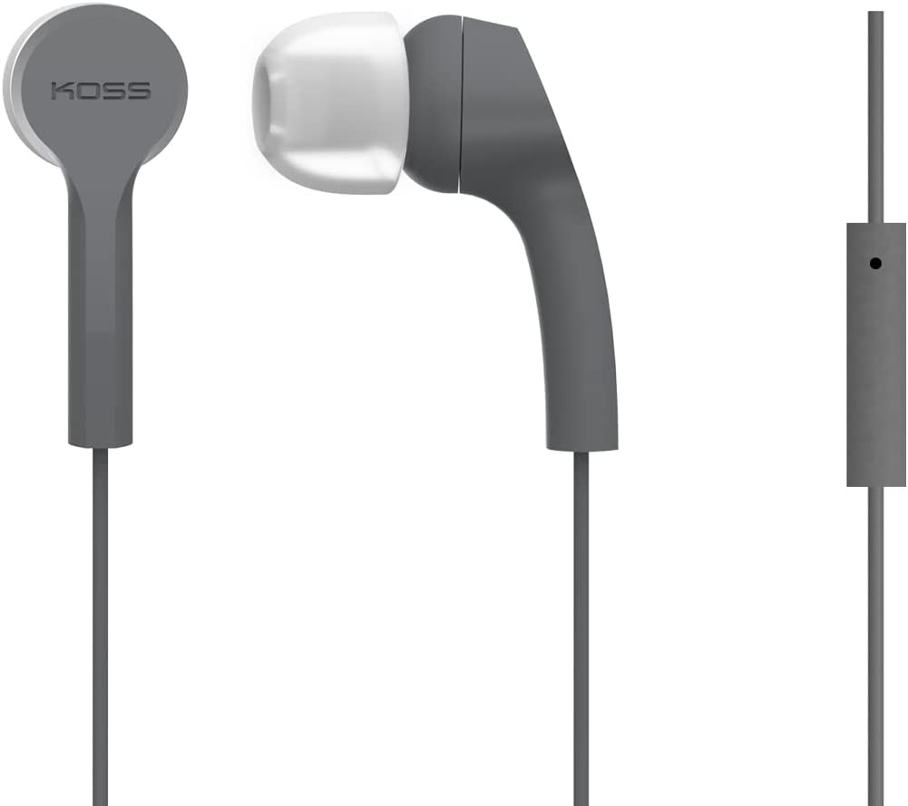 Koss - Headphones - KEB9iGRY - Wired - In-ear - Microphone - Gray