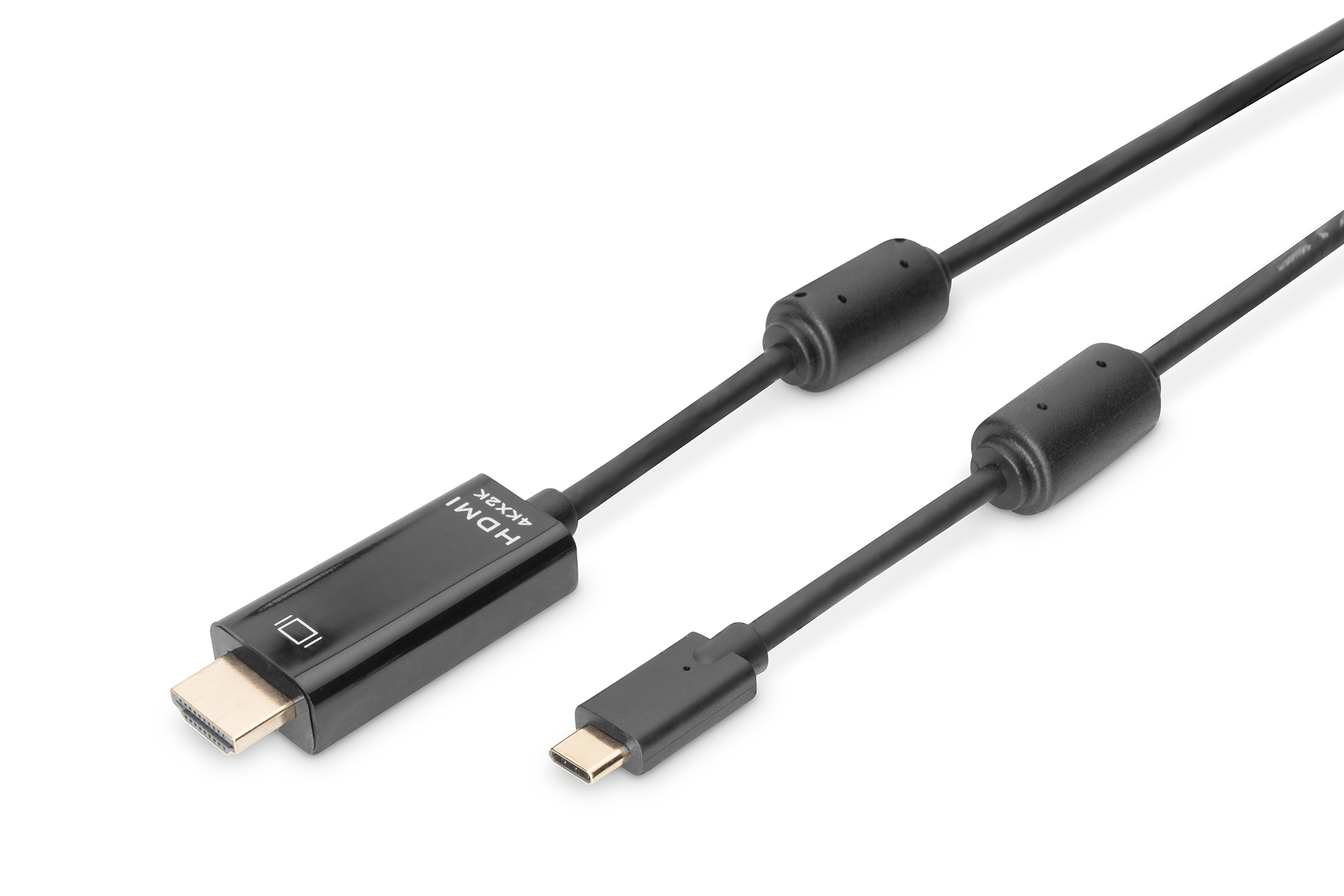 Digitus USB Type-C adapter cable, Type-C to HDMI A M/M, 2.0m, 4K/60Hz, 18GB, bl, gold - Digitus - USB Type-C adapter cable - AK-300330-020-S - USB-C to HDMI
