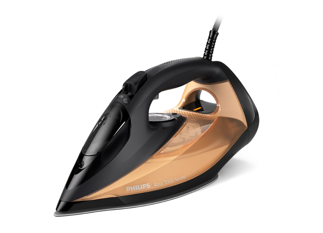 Philips DST7040/80 7000 series - Steam Iron - 2800 W - Water tank capacity 300 ml - Continuous steam 50 g/min - Steam boost performance 250 g/min - Black/Gold