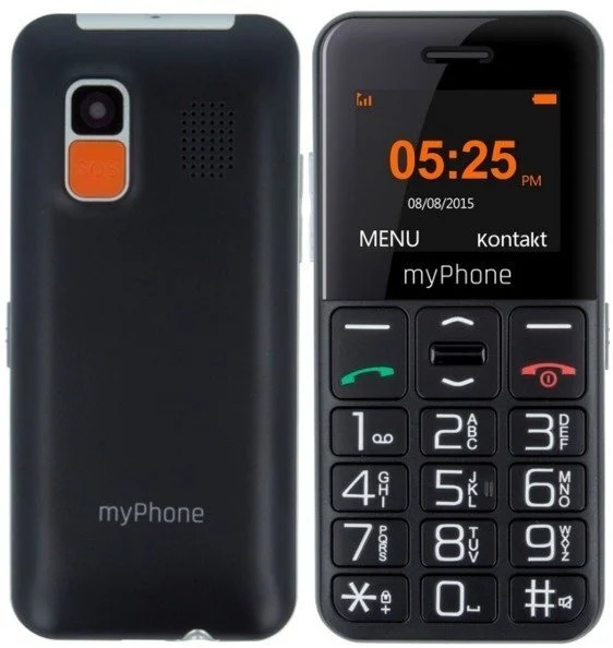 myPhone Halo Easy - Black - 1.77 " - TFT - 24 MB - 32 MB - Single SIM - Bluetooth - Main camera resolution 0.3 MP - 1000 mAh