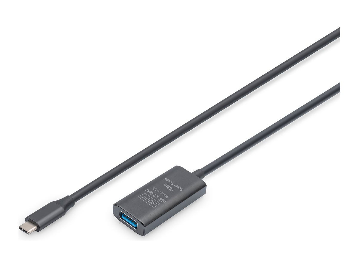 Digitus - Active USB 3.2 Gen1 5G extension cable - DA-73110 - USB-C to USB-A