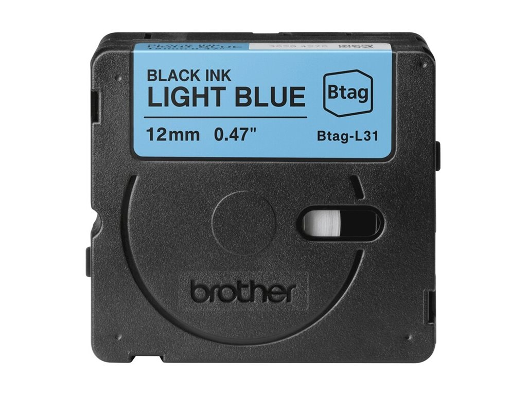 Brother BTAG-L31 - Black on Light Blue - Btag