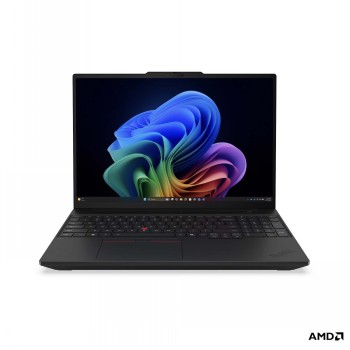 Lenovo ThinkPad T16 G5 AMD - Black - 16 " - IPS - WUXGA - 1920 x 1200 pixels - Anti-glare - AMD Ryzen 5 PRO - 215 - 16 GB - SODIMM DDR5 - Solid-state drive capacity 512 GB - AMD Radeon 740M Graphics - Windows 11 Pro - 802.11be - Bluetooth version 5.4 - Ke