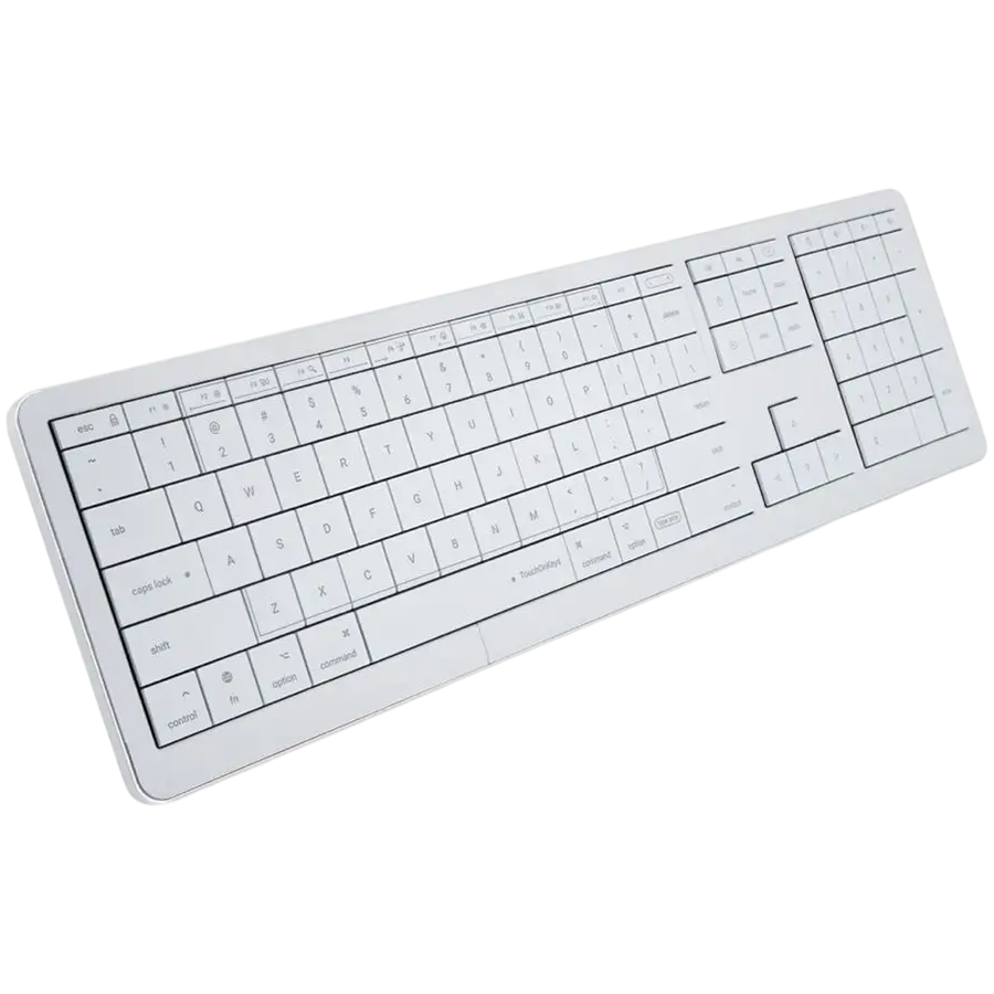CLEVETURA CLVX 1 Touch-On-Keys AI Wireless Keyboard, ANSI US Mac layout, Scissor Switches, Aluminum Chassis, Interactive RGB, Mac/iPad/AppleTV/PC support