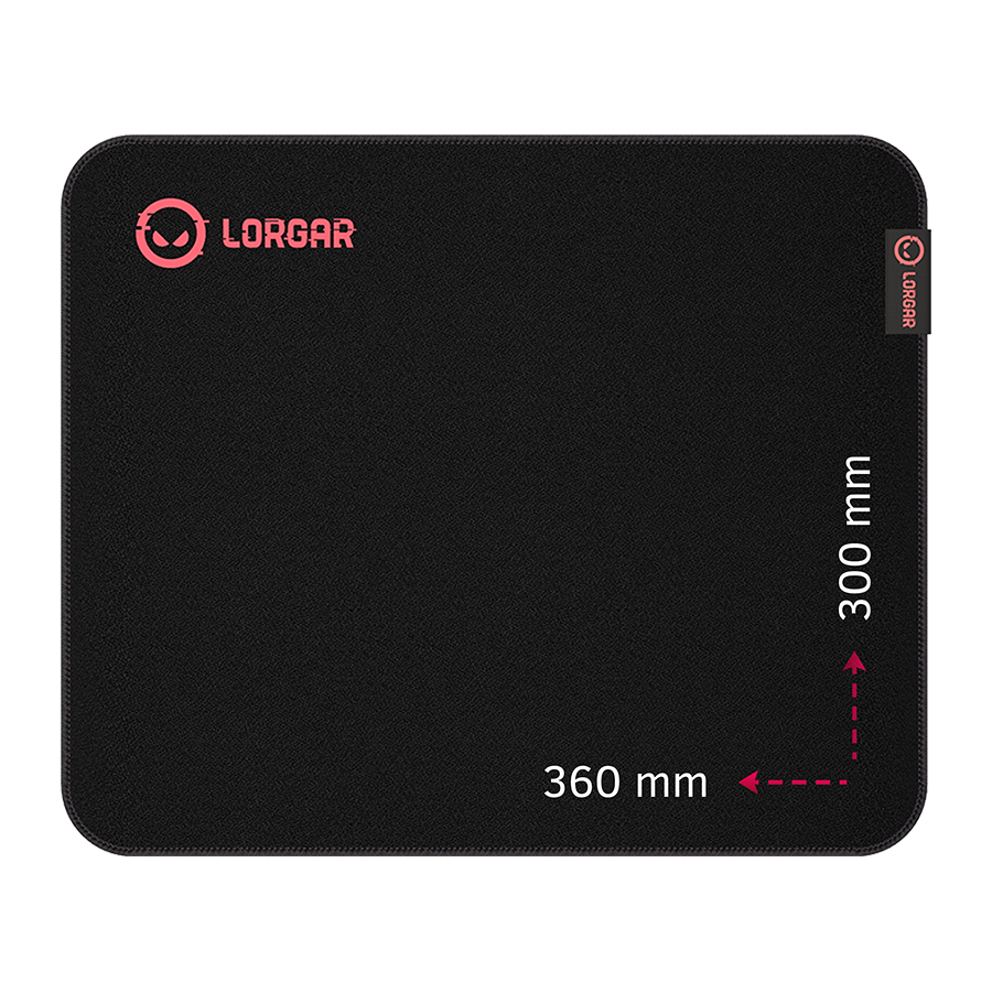 LORGAR Gaming Mouse Pad Main 323 Control Black/Red