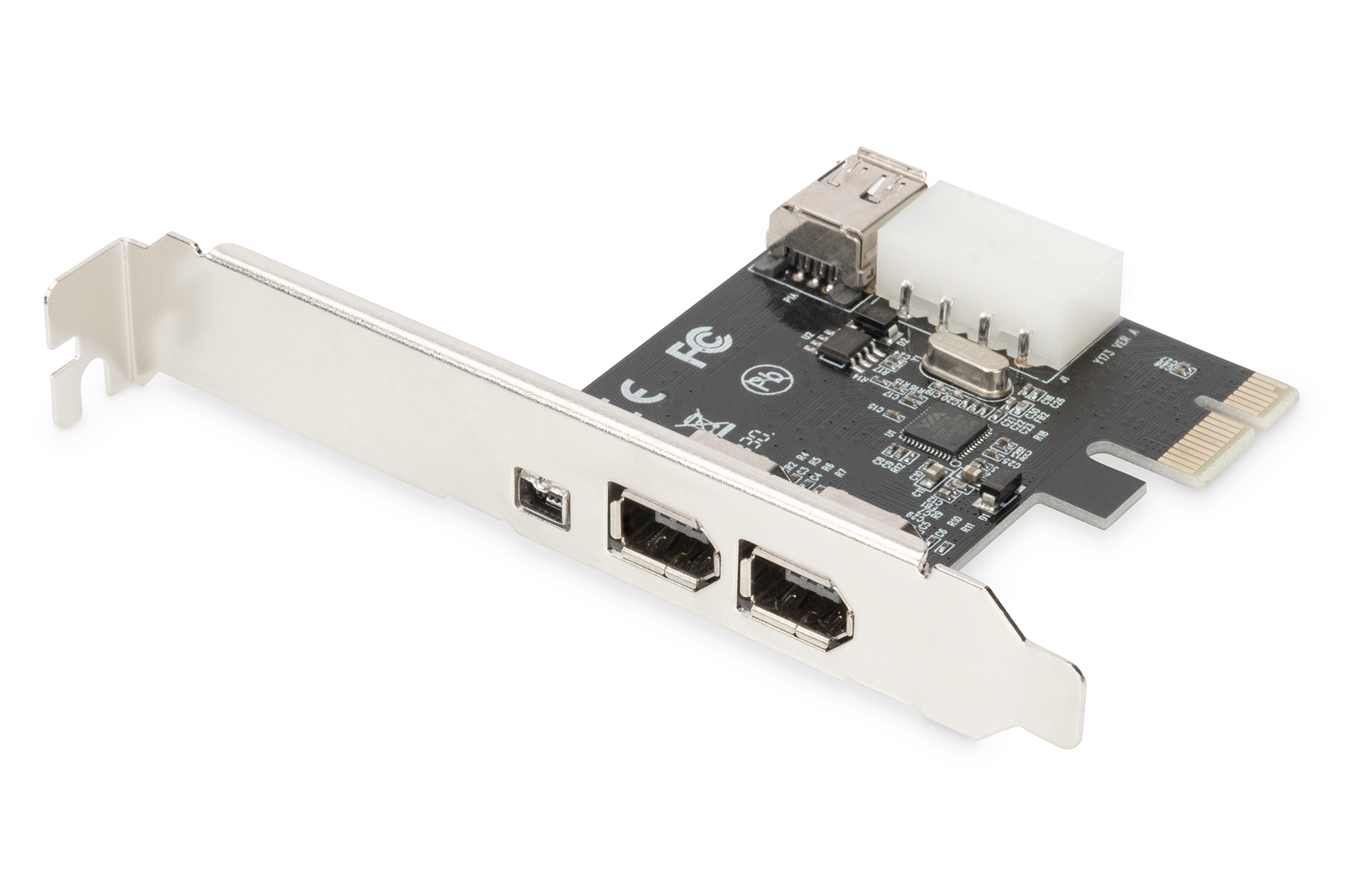 Digitus - IEEE 1394a Interface Card, PCI express, 4 Port 1x ext. 1394mini, 2x ext./1x int. 1394a Ports - DS-30201-5