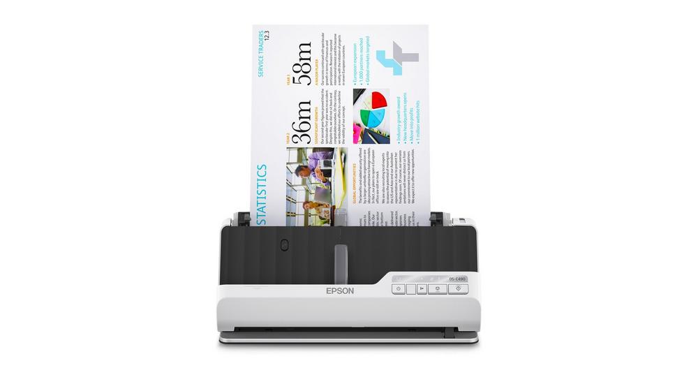 Epson - Premium compact scanner - DS-C490 - Sheetfed - Wired