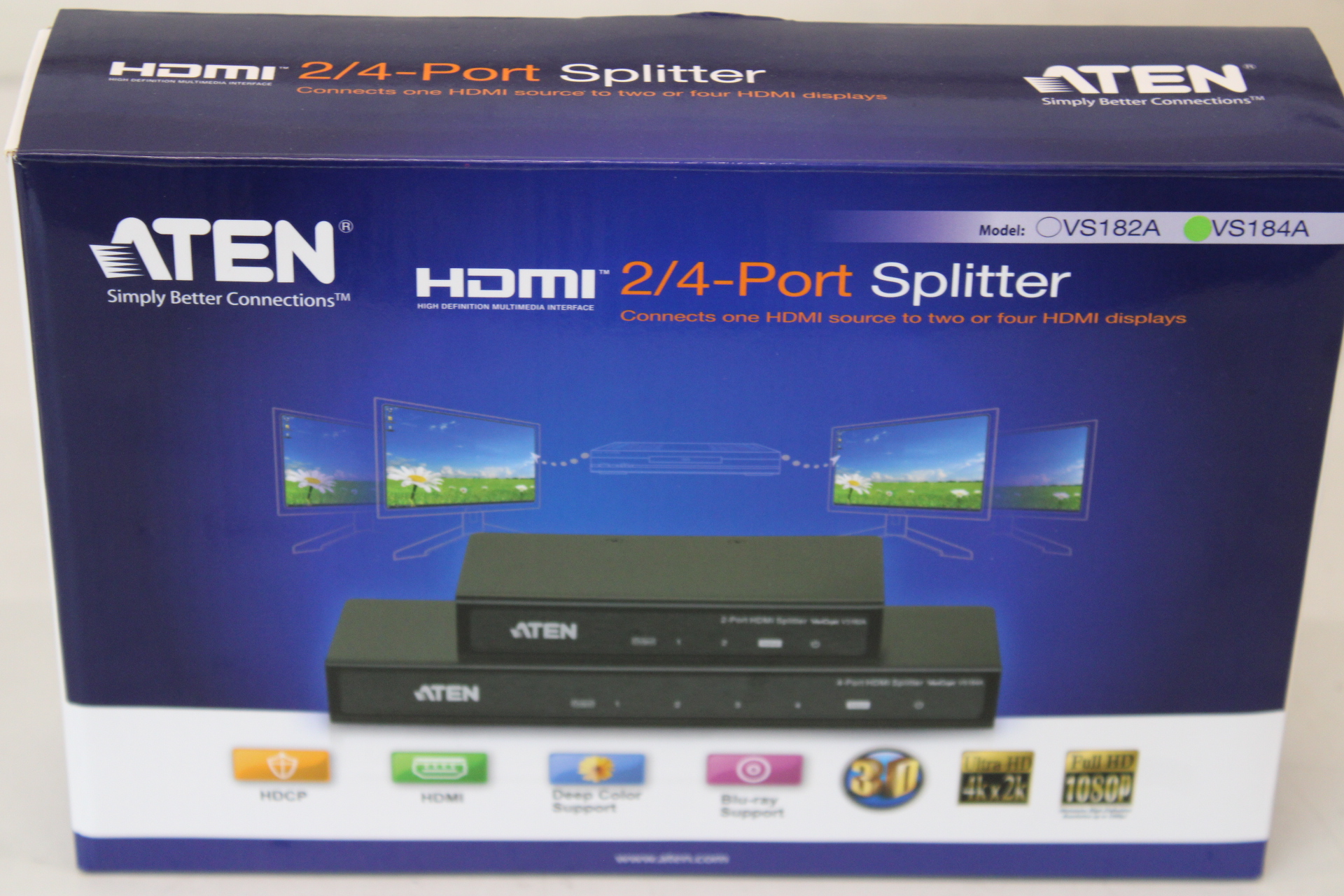 SALE OUT. Aten VS184A 4-Port 4K HDMI  Splitter - SALE OUT. Aten - 4-Port 4K HDMI Splitter - VS184A - Warranty 24 month(s) - UNPACKED, WITHOUT POWER WIRE