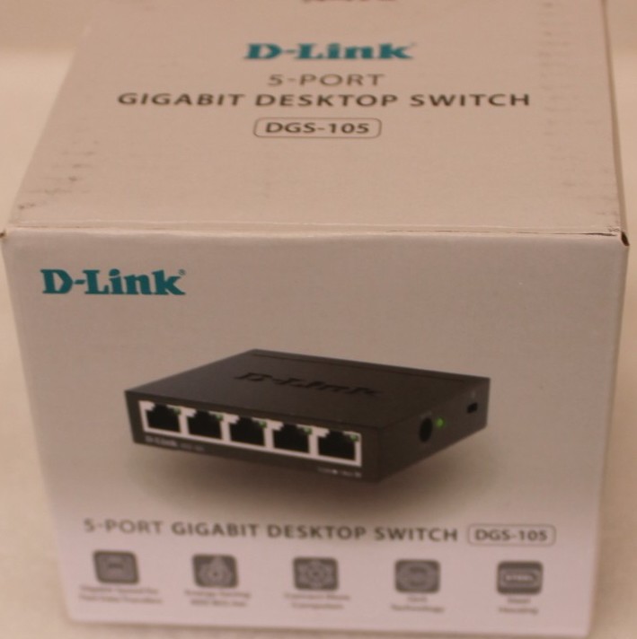 SALE OUT. D-Link DGS-105GL/E 5-Port Gigabit Ethernet Switch - SALE OUT. Ethernet Switch - DGS-105/E - Unmanaged - Desktop - Gigabit Ethernet (copper) ports quantity 5 - UNPACKED