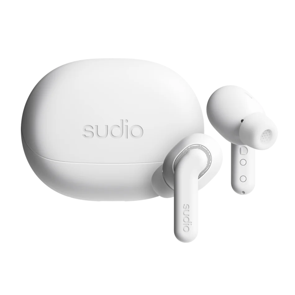 Sudio Earbuds - E4 Pro - Bluetooth - In-ear - Microphone - Cloud White - Noise canceling - Noise reduction