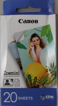 SALE OUT. 20 sheets - ZP-2030 - Photo Paper - White - 5 x 7.6 cm - DAMAGED PACKAGING