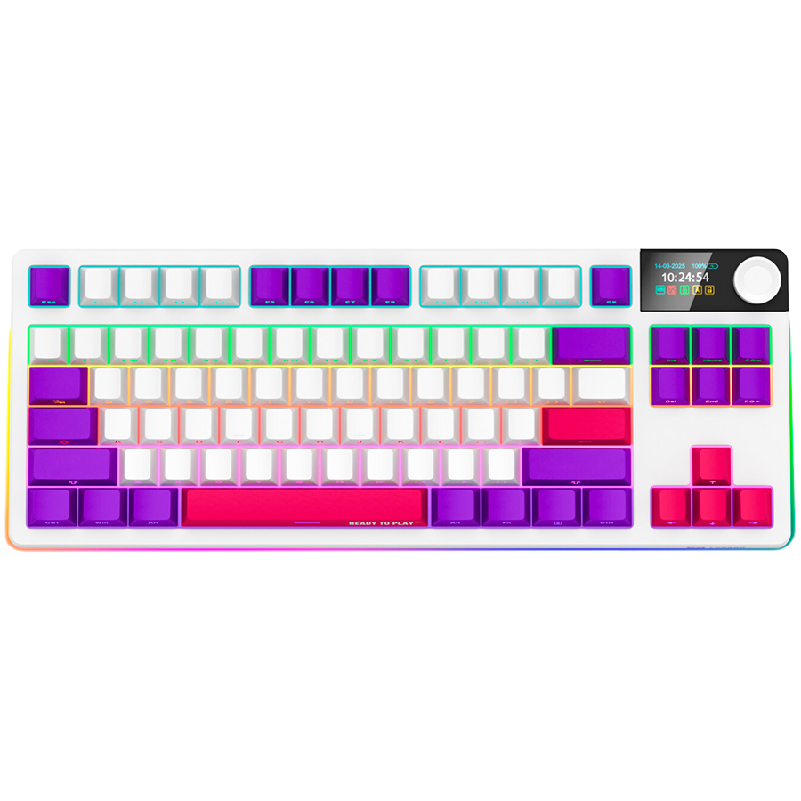LORGAR Gaming Keyboard KBP70TKLW Pro Wireless White EN