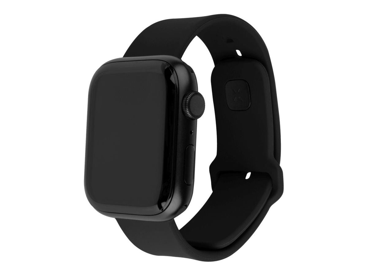 Fixed - Sporty Strap Set for Apple Watch 42/44/45mm - 170-235 mm - Silicone - Black