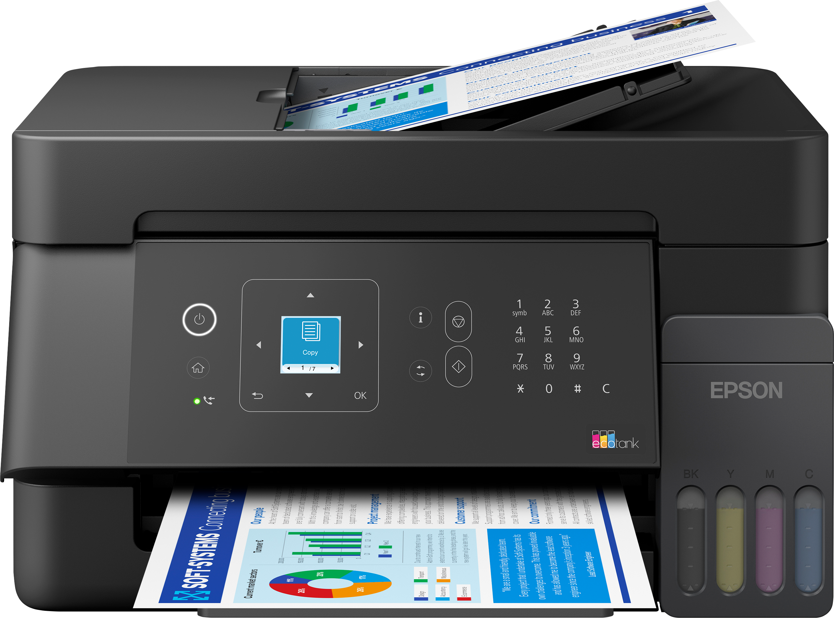 Epson EcoTank - L5390 - Inkjet - Colour - Multifuction Printer - A4 - Wi-Fi - Black