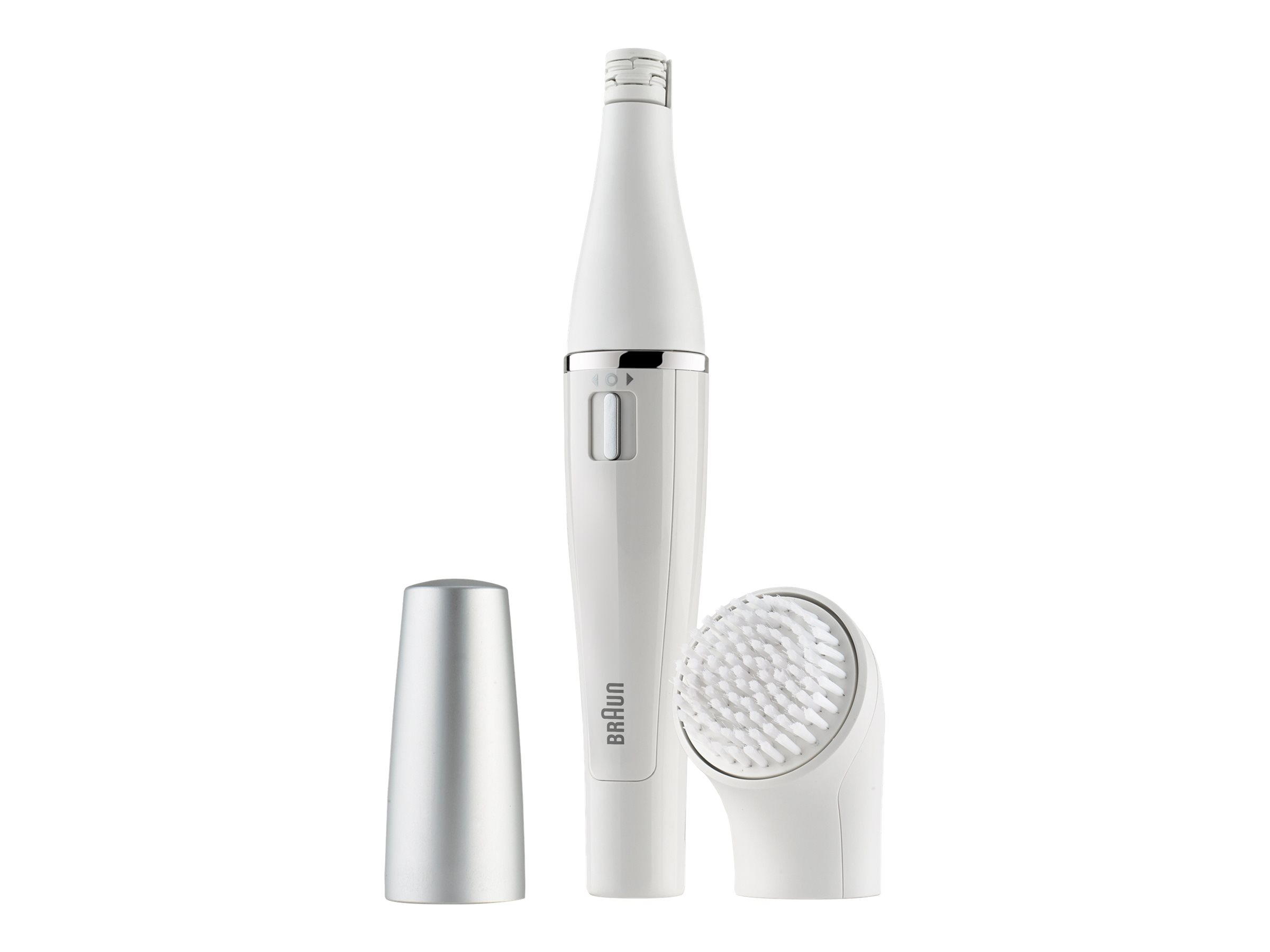 Braun Face Facial Epilator and Brush - SE810 - Number of power levels 1 - Wet & Dry - White/Silver