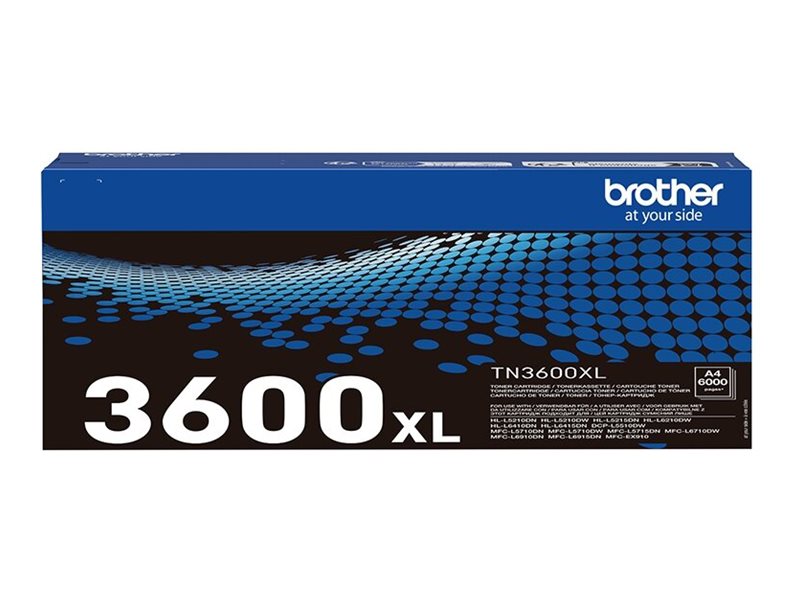 Brother TN-3600XL Genuine High Yield Toner Cartridge, Black - Brother Toner cartridge - Black