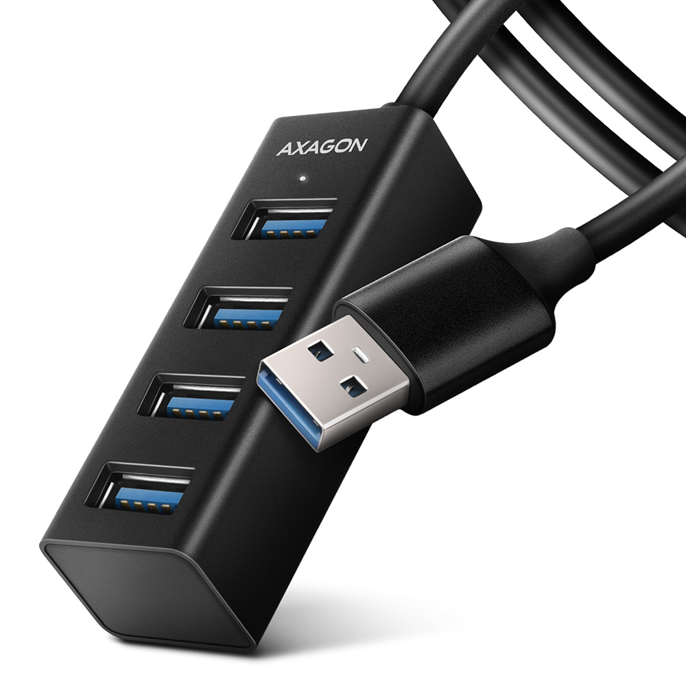 AXAGON Miniature metal four-port USB 3.2 Gen 1 hub - HUE-M1AL