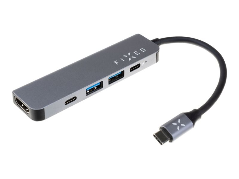Fixed - 5-port USB-C HUB Mini for laptops and tablets - FIXHU-MN-GR